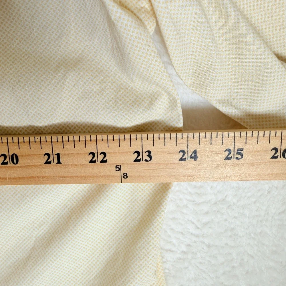 Banana Republic Athletic Fit Wrinkle Resistant Mens XL‎ Yellow Micro Check